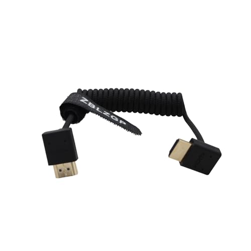 ZBLZGP 8K HDMI-Kabel, Typ A, HDMI 2.1, geflochten, gewickelt, rechts links abgewinkelt, für Sony Canon R5 Nikon Blackmagic Pocket Cinema Kameras (nach oben und unten gebogen, HDMI, schwarz geflochten) ZBLZGP 8K HDMI-Kabel, Typ A, HDMI 2.1, geflochten, gewickelt, rechts links abgewinkelt, für Sony Canon R5 Nikon Blackmagic Pocket Cinema Kameras (nach oben und unten gebogen, HDMI, schwarz geflochten) von ZBLZGP