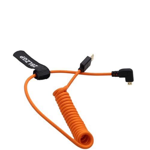ZBLZGP 8K HDMI-Kabel, Typ A, HDMI 2.1, geflochten, gewickelt, rechts links abgewinkelt, für Sony Canon R5 Nikon Blackmagic Pocket Cinema Kameras (rechter gebogener Micro-HDMI-HDMI, orange geflochten ZBLZGP 8K HDMI-Kabel, Typ A, HDMI 2.1, geflochten, gewickelt, rechts links abgewinkelt, für Sony Canon R5 Nikon Blackmagic Pocket Cinema Kameras (rechter gebogener Micro-HDMI-HDMI, orange geflochten von ZBLZGP