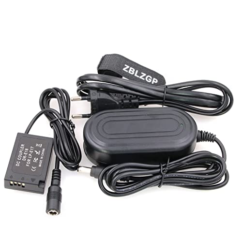 ZBLZGP AC Adapter Kit ACK-E18 + DC Koppler DR-E18 Dummy Akku für Canon SLR EOS Rebel T6i EOS 750D 760D 800D 850D EOS T6s EOS 760D KISS X8i X9i X10i X9 X10 von ZBLZGP