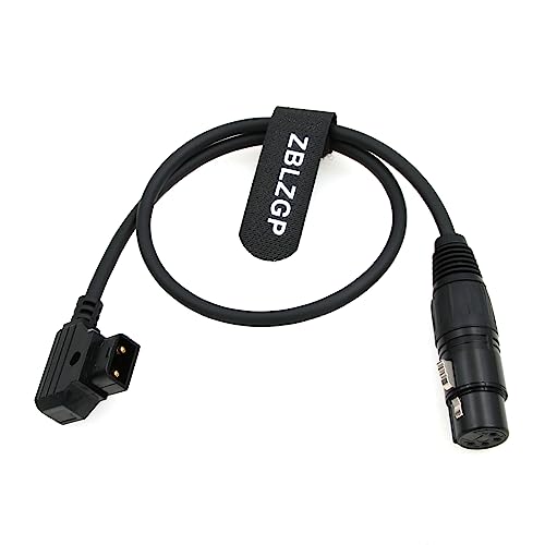 ZBLZGP D-tap Stecker auf XLR 4-polige Buchse Stromkabel für Blackmagic URSA Mini Pro 4.6K Kamera LVM-170A Tvlogic Monitor Roland EDIROL R88 (gerades Kabel, 50 cm) von ZBLZGP