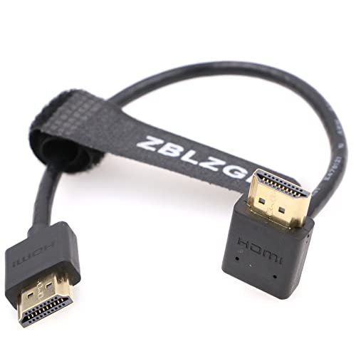 ZBLZGP HDMI-auf-HDMI-Kabel, Stecker auf Stecker, Hochgeschwindigkeits-Ethernet, für Portkeys BM5-Monitor, Laptop, Computer, Kamera, Monitor (30 cm, UP-HDMI) von ZBLZGP