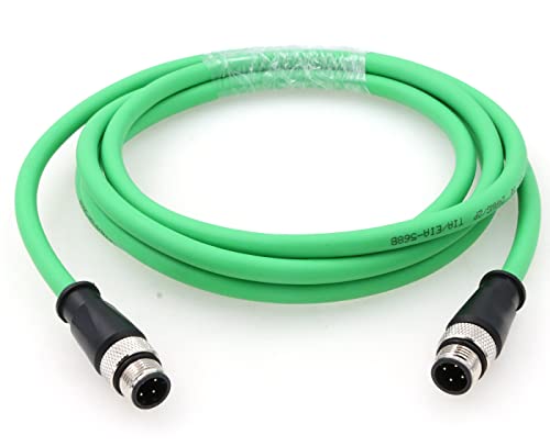 ZBLZGP M12 4-poliges D-Code-Netzwerkkabel, biegsames, wasserdichtes und staubdichtes Design, hohes Schutzniveau, geeignet für dynamische Verkabelung im Freien, industrielle Umgebungen von ZBLZGP