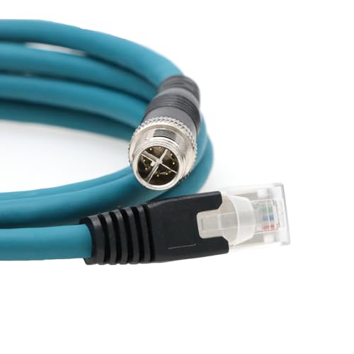 ZBLZGP M12 8 Positionen X-Code Stecker auf RJ45 Cat6a Ethernet Geschirmtes Kabel für Cognex Industriekamera (2 m) von ZBLZGP