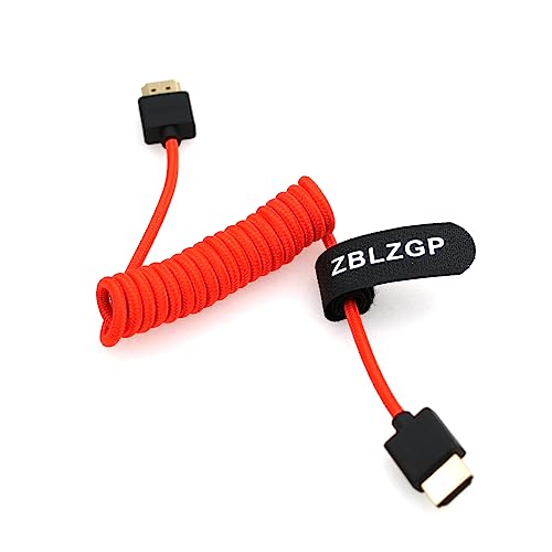 ZBLZGP Micro-HDMI-auf-HDMI-Kabel, Spiralkabel, Hochgeschwindigkeits-4K@30Hz, für GoPro, Kamera, Raspberry Pi, Laptop zu TV, vergoldete Anschlüsse, geflochtenes Nylon ZBLZGP Micro-HDMI-auf-HDMI-Kabel, Spiralkabel, Hochgeschwindigkeits-4K@30Hz, für GoPro, Kamera, Raspberry Pi, Laptop zu TV, vergoldete Anschlüsse, geflochtenes Nylon von ZBLZGP