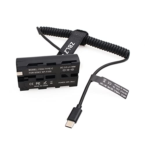 ZBLZGP USB C zu NP-F DC Koppler Dummy Akku für Sony NP-F550 F770 F570 F970 Atomos Ninja V-Monitor von ZBLZGP