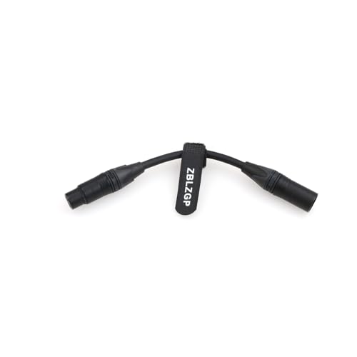 ZBLZGP XLR 4-poliger Stecker auf 4-polige XLR-Buchse, Netzteil-Verlängerungskabel für Kamera-Monitor Godox VL150 VL200 VL300 LED-Beleuchtung (normales 4-poliges XLR-Kabel, 20 cm) von ZBLZGP