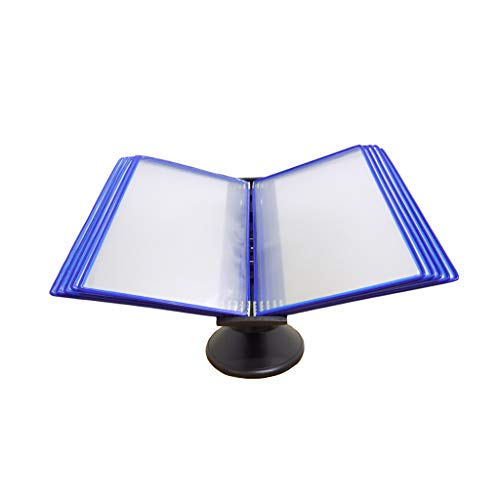 Wandmontiertes Poster Flip Book Display， An der Wand montierter Aktenhalter, Desktop- oder wandmontierter Präsentationsständer mit einstellbarer Neigung(Blue) von ZBORAVPIX