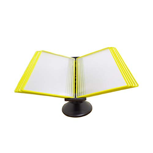 Wandmontiertes Poster Flip Book Display， An der Wand montierter Aktenhalter, Desktop- oder wandmontierter Präsentationsständer mit einstellbarer Neigung(Yellow) von ZBORAVPIX