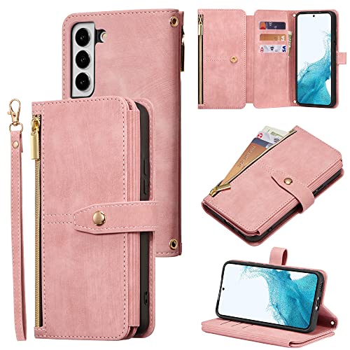 ZCDAYE Hülle für Samsung Galaxy S21 FE 5G mit Kartenhalter Geldbörse, Leder Samsung Galaxy S21 FE 5G Handyhülle Handytasche Schutzhülle für Samsung S21 FE 5G, Roségold ZCDAYE Hülle für Samsung Galaxy S21 FE 5G mit Kartenhalter Geldbörse, Leder Samsung Galaxy S21 FE 5G Handyhülle Handytasche Schutzhülle für Samsung S21 FE 5G, Roségold von ZCDAYE