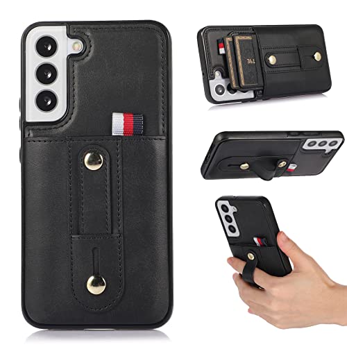 ZCDAYE Hülle für Samsung Galaxy S23 Ultra mit Kartenhalter, PU Leder Handytasche mit Fingerring Handyhülle für Samsung Galaxy S23 Ultra Case, Schwarz von ZCDAYE