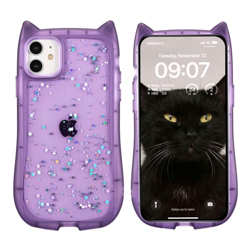 ZCDAYE Hülle für iPhone 11, Süße 3D Katzenohren iPhone 11 Handyhülle mit Stern Paillette, TPU Stabile Schutzhülle Case Handytasche für iPhone 11, Lila ZCDAYE Hülle für iPhone 11, Süße 3D Katzenohren iPhone 11 Handyhülle mit Stern Paillette, TPU Stabile Schutzhülle Case Handytasche für iPhone 11, Lila von ZCDAYE