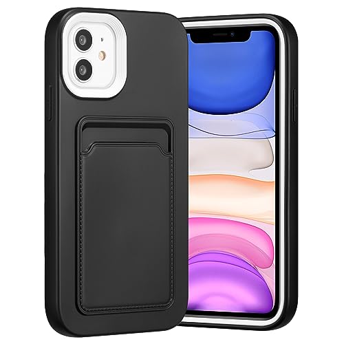 ZCDAYE Hülle für iPhone 11 mit Kartenfach, Weiche Stabile TPU iPhone 11 Handyhülle Case Schutzhülle Handytasche für iPhone 11 (6.1 inches), Schwarz von ZCDAYE