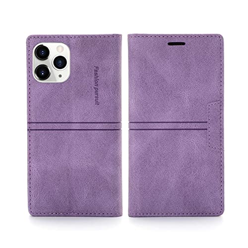 ZCDAYE Hülle für iPhone 13 Pro Max Brieftasche Hülle Premium PU Leder Folio Flip Cover mit Kartenhalter Ständer Versteckte magnetische Stoßfeste Falthülle für iPhone 13 Pro Max-Lila von ZCDAYE