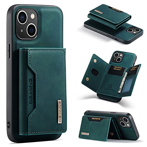 ZCDAYE Hülle für iPhone 14 Pro mit Kartenhalter, Hochwertig Leder iPhone 14 Pro Handyhülle Handytasche Stabil Schutzhülle Case iPhone 14 (6.1 inches), Blau von ZCDAYE