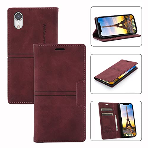 ZCDAYE Hülle für iPhone XS Max Brieftasche Hülle Premium PU Leder Folio Flip Cover mit Kartenhalter Ständer Versteckte magnetische Stoßfeste Falthülle für iPhone XS Max-Roségold von ZCDAYE