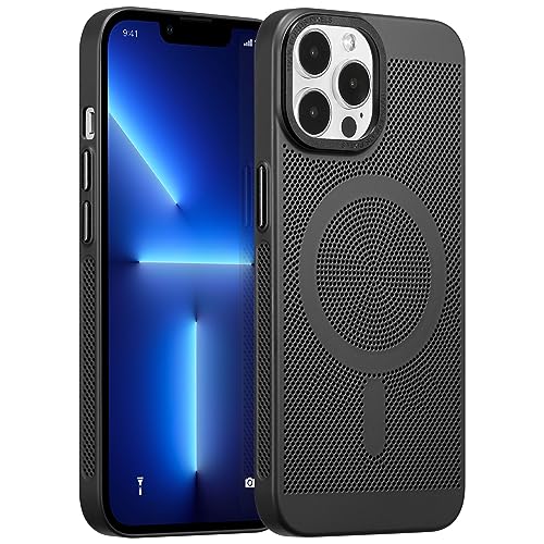 ZCDAYE Magnetische Schutzhülle für iPhone 15 Pro, kühlende Gaming-Hülle, kompatibel mit kabellosem Laden, schlanker, harter PC, Anti-Drop-Schutzhülle für iPhone 15 Pro, Schwarz von ZCDAYE