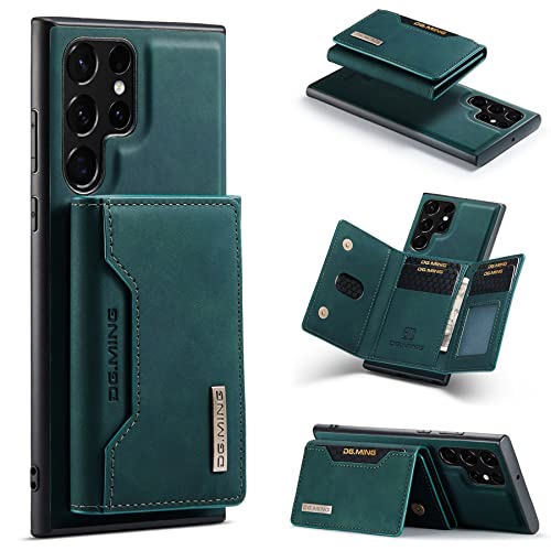 ZCDAYE Wallet Case für Samsung Galaxy S23 Ultra, Samsung S23 Ultra Hülle, Samsung Galaxy S23 Ultra Lederhülle mit Abnehmbarem Kartenhalter, Blau von ZCDAYE