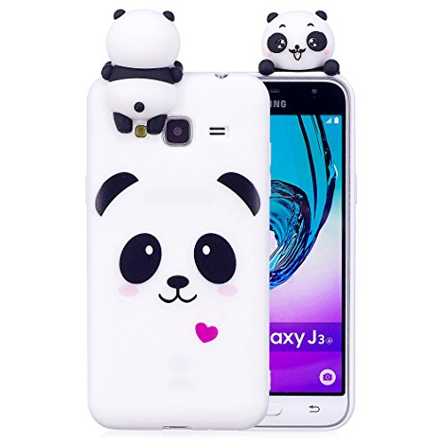 ZCRO Hülle für Samsung Galaxy J3 2016 / J3 2015, Silikon Handyhülle Case Schutzhülle Silikonhülle TPU Hüllen Weich Gummi mit Muster Schöne Ultra Dünn Bumper Case Cover für Samsung Galaxy J3 2016/J320 von ZCRO