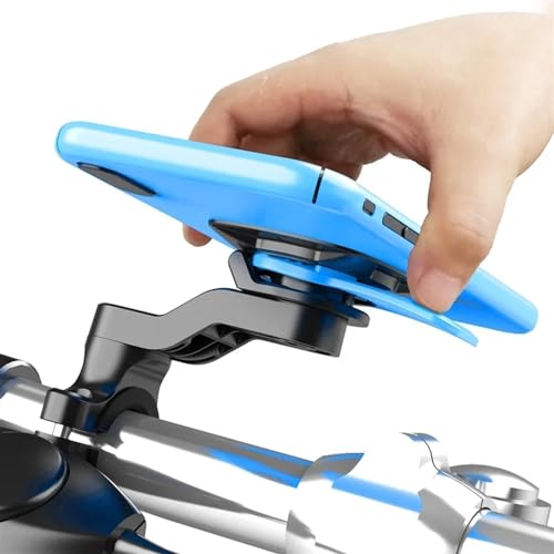 ZCera Motorrad Handy Halterung Motorrad Fahrrad Telefon Halter Stoßdämpfer Telefon Halterung Vibration Dämpfer Self Lock Anti-schütteln MTB Lenker Halter Handyhalterung Motorrad(Red) von ZCera