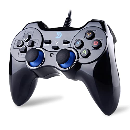 ZD-V+ Vibrations-Feedback verdrahteten USB-Game-Controller Gamepad Joystick Für PC(Windows XP/7/8/8.1/10) & PS3 & Android (PS Architektur) - [schwarz] von ZD