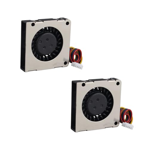 ZDE 2 Stück 3007 PWM Gebläse Lüfter 30x30x7mm Geschwindigkeitsanpassung Kühlkörper Kühler für Raspberry Pi 5 4GB/8GB von ZDE