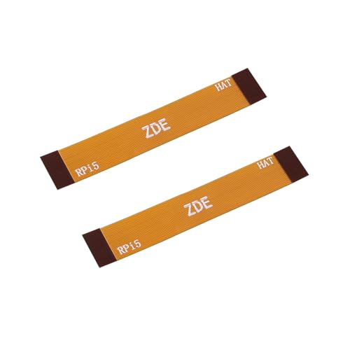 ZDE 2 Stück FPC FFC Flexibles Flachbandkabel 16Pin 0.5mm Pitch 50mm Flexibles Flachkabel Kompatibel mit Raspberry Pi 5 PCIe zu M.2 Key-M NVMe SSD Adapter PCIe Peripheriekarte von ZDE