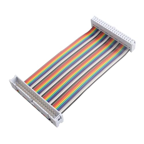 ZDE 40-poliges GPIO Regenbogen Flachbandkabel Computerzubehör 10cm Kompatibel mit Raspberry Pi 5 4B 3 2 Model B B+ (Männlich zu Weiblich) von ZDE