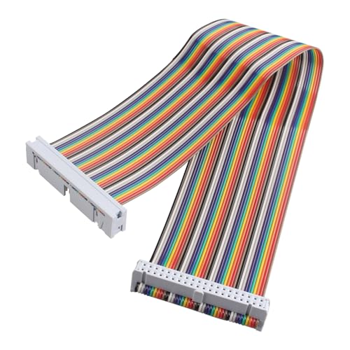 ZDE 40-poliges GPIO Regenbogen Flachbandkabel Computerzubehör 30cm Kompatibel mit Raspberry Pi 5 4B 3 2 Model B B+ (Männlich zu Weiblich) von ZDE