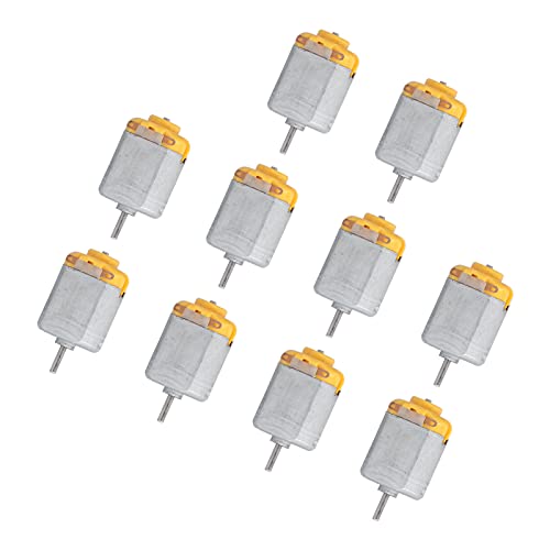 10 Prozent Elektromotor Hohe Geschwindigkeit Niedrig Geräusch Kleine Gleichstrommotoren für Hobby - -Spielzeug Autos Weiß (YELLOW) von ZDETGU