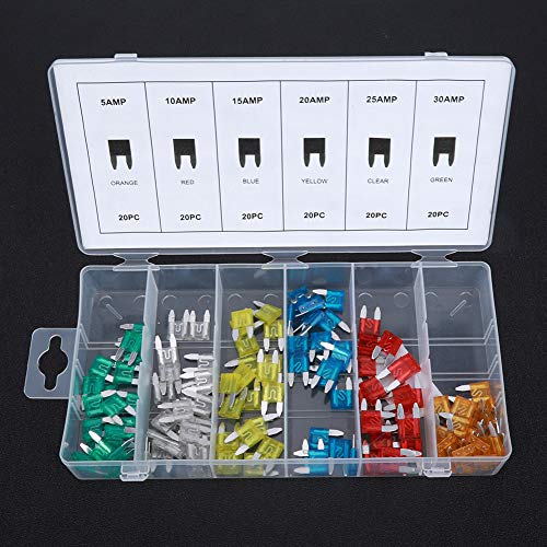 120pcs/Box Kleiner Sortiment Kit 5AMP 10AMP 15AMP 20AMP ​​25AMP 30AMP -Sicherung von ZDETGU