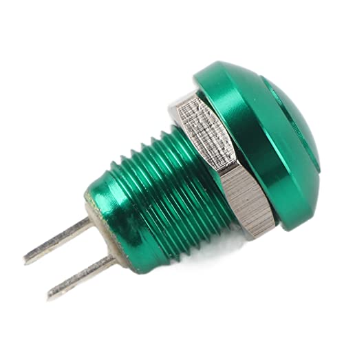 8 Mm, Mini, Automomomomometenstrecke mit Explosionssicherem Gehäuse, IP65, Messing, Silberplanung, für Horn, Strom, Startschalter (GREEN) von ZDETGU