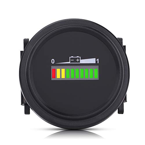 Batterieantriebsmesser Batterieanzeige Batterie Monitor 12 V/24 V/36 V/48 V/72V LED -Digitalanzeige mit Geringem Ladungswarnung für Golfwagen von ZDETGU