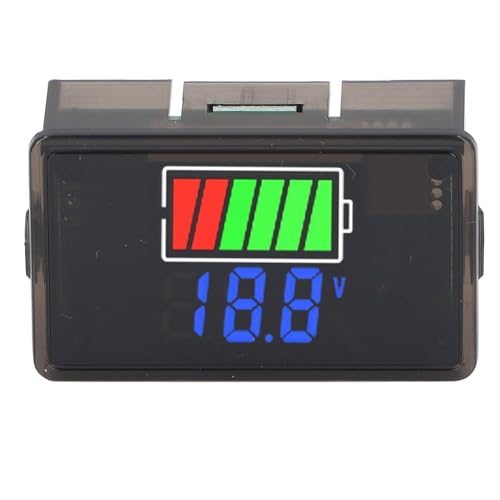 Digitale Batterie mit Hintergrundbeleuchtung LED -Anzeige Batteriespannung Messgerät für Auto -Motorrad DC 8 Bis 100 V Weiße Hintergrundbeleuchtung (Blaue Hintergrundbeleuchtung) von ZDETGU