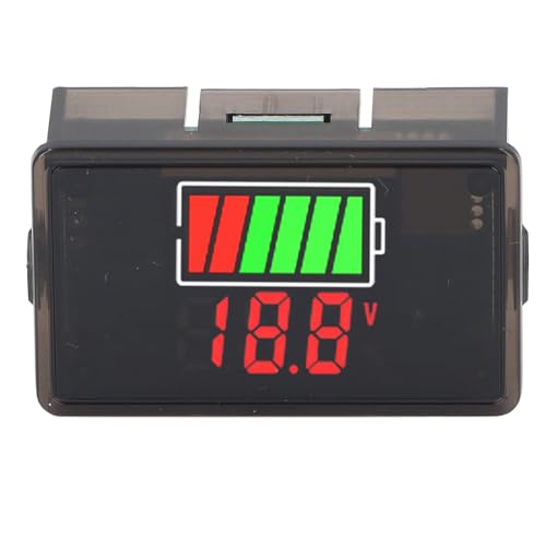 Digitale Batterie mit Hintergrundbeleuchtung LED -Anzeige Batteriespannung Messgerät für Auto -Motorrad DC 8 Bis 100 V Weiße Hintergrundbeleuchtung (Rote Hintergrundbeleuchtung) von ZDETGU