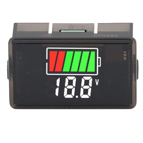 Digitale Batterie mit Hintergrundbeleuchtung LED -Anzeige Batteriespannung Messgerät für Auto -Motorrad DC 8 Bis 100 V Weiße Hintergrundbeleuchtung (weiße Hintergrundbeleuchtung) von ZDETGU