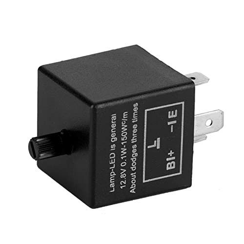 Einstellbarer LED -LED -Blinker -Blinker -Relais 12 V 3 Pin Fix für den für die Meisten Autos Geeigneten Blindesignal Kann Sowohl auf die Gewöhnliche Glühbirne Als Auch auf LED von ZDETGU