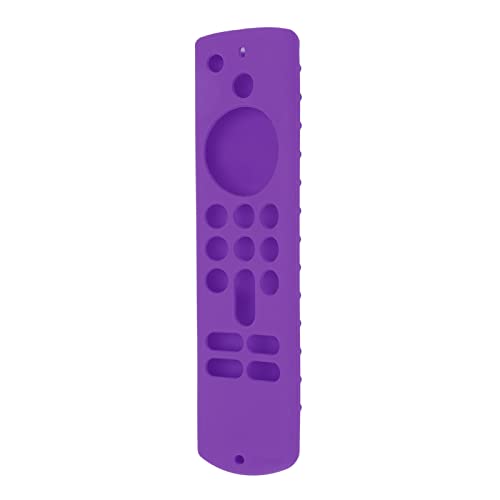 Fernbedienungs -Silikonabdeckung für TV -Stick Slip Silikon Schutzhülle mit Lanyard 3rd Gen Red (Lila Set) von ZDETGU