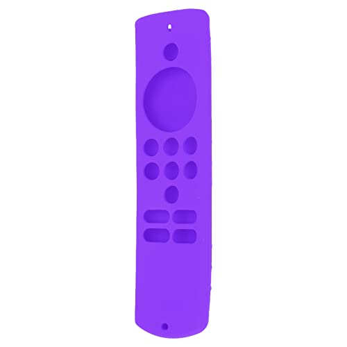 Fernbedienungsabdeckung Silikon Weiche Schlupf Stoßdichtschutz Schützender Fernbedienungshülle mit Lanyard für TV -Stick Lite Blue (Lila Set) von ZDETGU