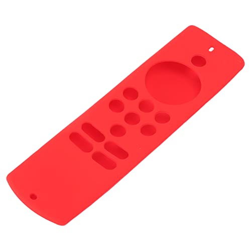 Fernbedienungsabdeckung Silikon Weiche Schlupf Stoßdichtschutz Schützender Fernbedienungshülle mit Lanyard für TV -Stick Lite Blue (Rotes Set) von ZDETGU