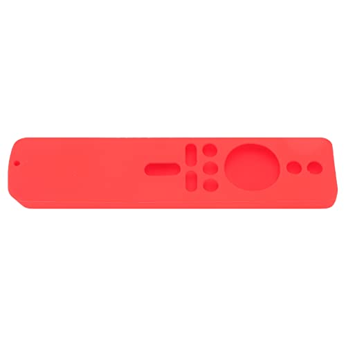 Silikon für TV-Stick 4K Fernbedienungskoffer mit Anti-Rutsch-Design und Lanyard (Black) (Rotes Set) von ZDETGU
