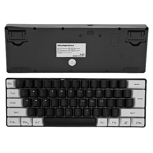 ZDETGU G61 RGB -Tastatur LED -Hintergrundbeleuchtung 61 Tasten Ergonomisches Mechanisches Gefühl Kabelgebundenes Spieltastatur für Geschäft (Black) von ZDETGU