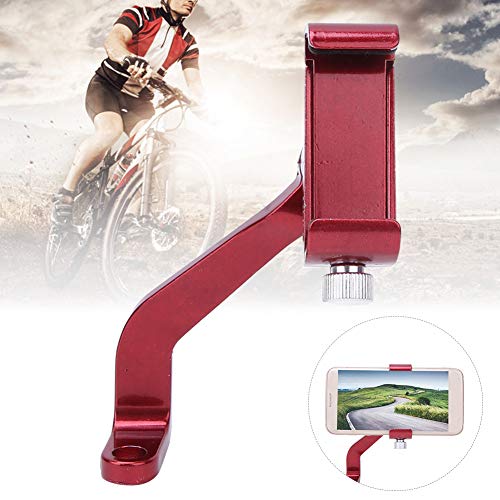 ZDETGU Universal Aluminium -Legierungsfahrradmotorrad -Mobilfunkhalter Rückfahrspiegel Halterung der Mobilfunkhalter (Rot) von ZDETGU