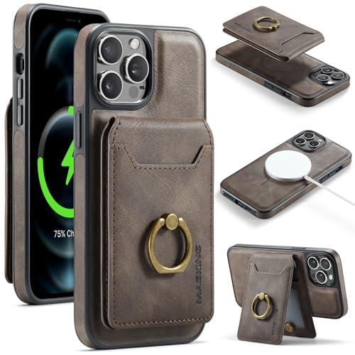 Handyhülle Abnehmbare Hülle, kompatibel mit iPhone 12 Pro Max, Brieftaschen-Hülle mit Kartenhalter, 2-in-1-Ledertasche, schlanke Hülle mit RFID-blockierendem Magnetständer, abnehmbare, stoßfeste Telef von ZDJKAFREH