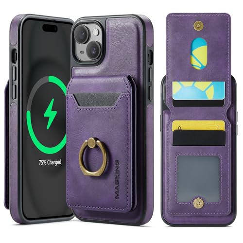 Handyhülle Abnehmbare Hülle Kompatibel mit iPhone 14 Plus Brieftaschenhülle mit Kartenhalter, 2-in-1-Ledertaschen-Slim-Case mit RFID-blockierendem Magnetständer, abnehmbare, stoßfeste Telefonabdeckung Handyhülle Abnehmbare Hülle Kompatibel mit iPhone 14 Plus Brieftaschenhülle mit Kartenhalter, 2-in-1-Ledertaschen-Slim-Case mit RFID-blockierendem Magnetständer, abnehmbare, stoßfeste Telefonabdeckung von ZDJKAFREH
