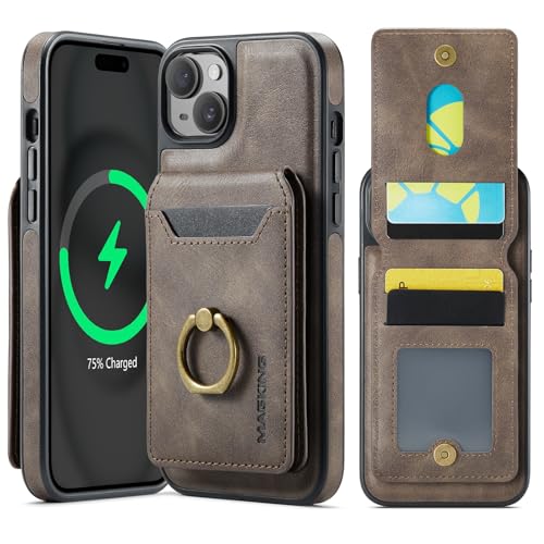 Handyhülle Abnehmbare Hülle Kompatibel mit iPhone 14 Plus Brieftaschenhülle mit Kartenhalter, 2-in-1-Ledertaschen-Slim-Case mit RFID-blockierendem Magnetständer, abnehmbare, stoßfeste Telefonabdeckung Handyhülle Abnehmbare Hülle Kompatibel mit iPhone 14 Plus Brieftaschenhülle mit Kartenhalter, 2-in-1-Ledertaschen-Slim-Case mit RFID-blockierendem Magnetständer, abnehmbare, stoßfeste Telefonabdeckung von ZDJKAFREH