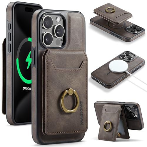 Handyhülle Abnehmbare Hülle Kompatibel mit iPhone 15 Pro Brieftaschenhülle mit Kartenhalter, 2-in-1-Ledertasche, schlanke Hülle mit RFID-blockierendem Magnetständer, abnehmbare, stoßfeste Telefonabdec Handyhülle Abnehmbare Hülle Kompatibel mit iPhone 15 Pro Brieftaschenhülle mit Kartenhalter, 2-in-1-Ledertasche, schlanke Hülle mit RFID-blockierendem Magnetständer, abnehmbare, stoßfeste Telefonabdec von ZDJKAFREH