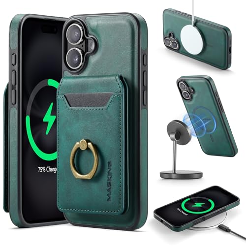 Handyhülle Abnehmbare Hülle Kompatibel mit iPhone 16 Plus Brieftaschenhülle mit Kartenhalter, 2-in-1-Ledertasche, schlanke Hülle mit RFID-blockierendem Magnetständer, abnehmbare, stoßfeste Telefonabde Handyhülle Abnehmbare Hülle Kompatibel mit iPhone 16 Plus Brieftaschenhülle mit Kartenhalter, 2-in-1-Ledertasche, schlanke Hülle mit RFID-blockierendem Magnetständer, abnehmbare, stoßfeste Telefonabde von ZDJKAFREH