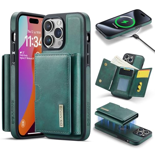 Handyhülle Brieftaschenhülle kompatibel mit iPhone 14 Pro Max Hülle Brieftasche Compatible with Männer Frauen, kabelloses Aufladen, abnehmbare magnetische Brieftaschen-Telefonhülle mit Kartensteckplat Handyhülle Brieftaschenhülle kompatibel mit iPhone 14 Pro Max Hülle Brieftasche Compatible with Männer Frauen, kabelloses Aufladen, abnehmbare magnetische Brieftaschen-Telefonhülle mit Kartensteckplat von ZDJKAFREH