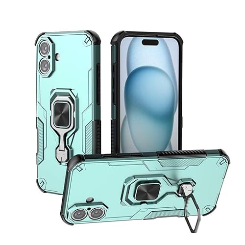 Handyhülle Fallschutzhülle, kompatibel mit iPhone 16 Plus 6,7 Zoll Hülle mit integriertem Ringständer, stoßfester, schlanker Schale mit weichen Kanten, rutschfester und sturzsicherer Schutzhülle Schut Handyhülle Fallschutzhülle, kompatibel mit iPhone 16 Plus 6,7 Zoll Hülle mit integriertem Ringständer, stoßfester, schlanker Schale mit weichen Kanten, rutschfester und sturzsicherer Schutzhülle Schut von ZDJKAFREH