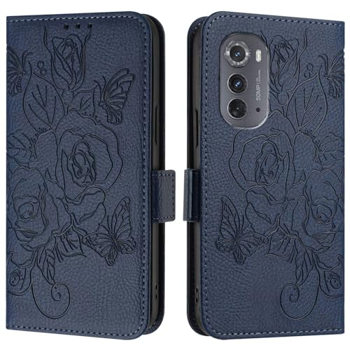 Handyhülle Kompatibel mit Motorola Moto Edge 2022/Edge 5G UW 2022 Hülle, Brieftaschen-Hülle, schlankes PU-Leder-Handy-Flip-Folio-Gehäuse, stoßfeste Schutzhülle mit Kartenhaltern + Handschlaufe Schutzh Handyhülle Kompatibel mit Motorola Moto Edge 2022/Edge 5G UW 2022 Hülle, Brieftaschen-Hülle, schlankes PU-Leder-Handy-Flip-Folio-Gehäuse, stoßfeste Schutzhülle mit Kartenhaltern + Handschlaufe Schutzh von ZDJKAFREH